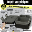 Schwarze Kinder Brotdose mit herausnehmbarem Einsatz, Silikondichtung und 3 auslaufsicheren Fächern, BPA-freie Bento Lunchbox für Kindergarten und Schule