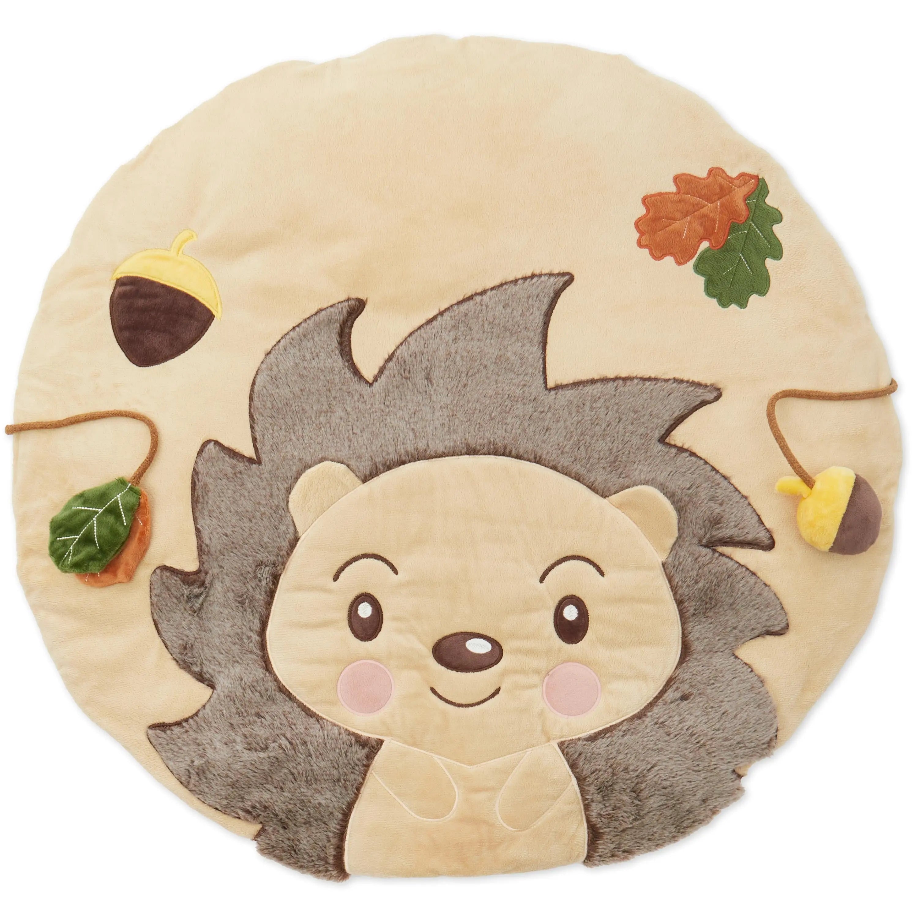 Runde Baby Spieldecke Igel mit Herbstmotiven von Bieco – weiche Krabbeldecke und Spielmatte für Babys ab Geburt zur Förderung von Motorik, Sensorik und spielerischem Entdecken