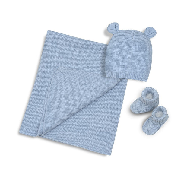 Baby Geschenkset 3 - teilig – Decke, Mütze & Schühchen - Babylions