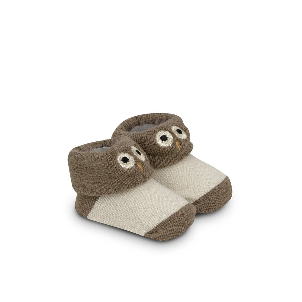 Baby Geschenkset 3 - teilig Eule Beige - Babylions
