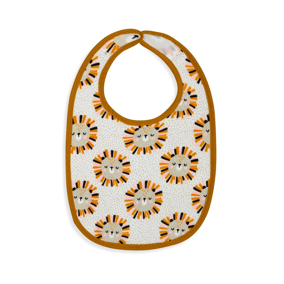 Weiches Baby Lätzchen mit Löwenmotiv aus Baumwolle – saugfähiges Latzlätzchen für Neugeborene und Babys
