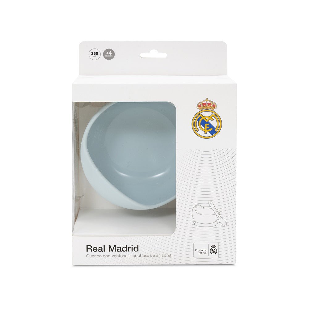 Baby - Schüssel mit Saugnapf & Löffel – Real Madrid – Blau/Rosa - Babylions