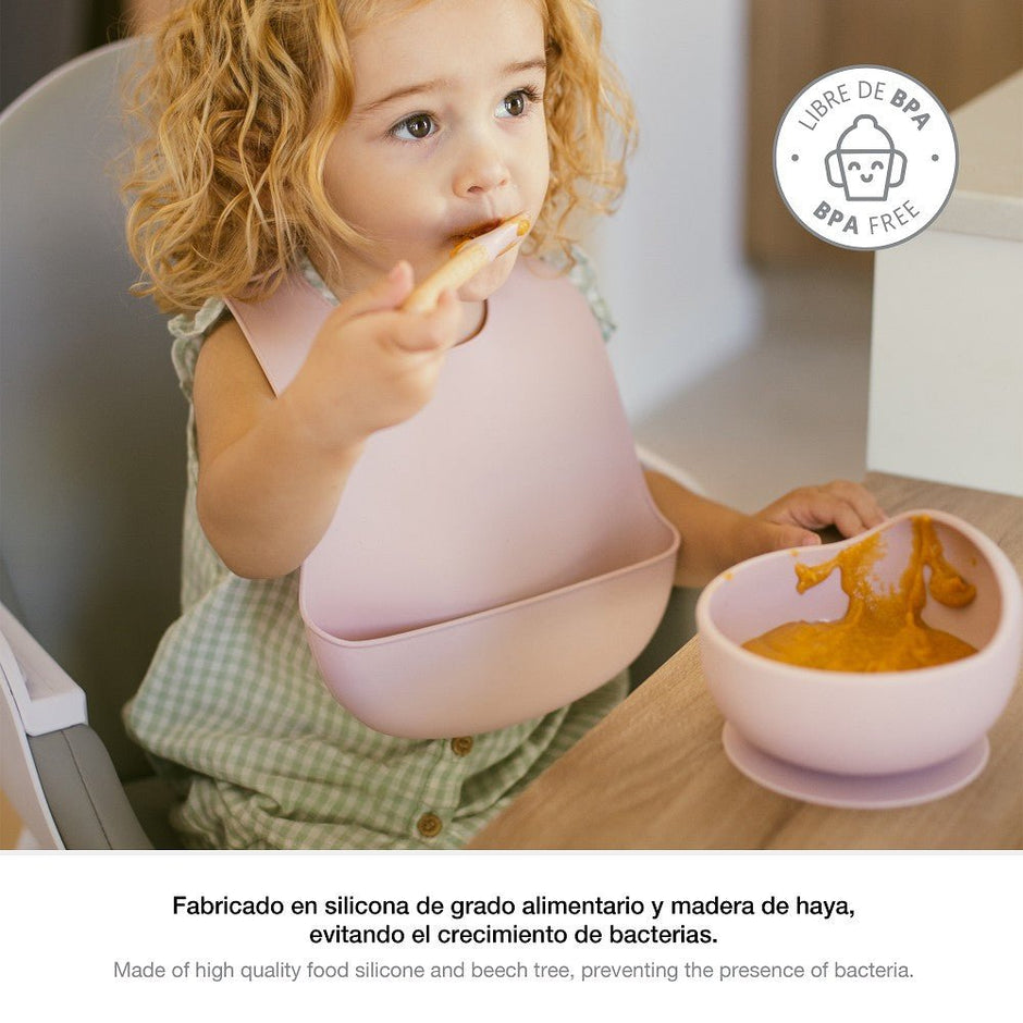 Baby - Schüssel mit Saugnapf & Löffel – Real Madrid – Blau/Rosa - Babylions