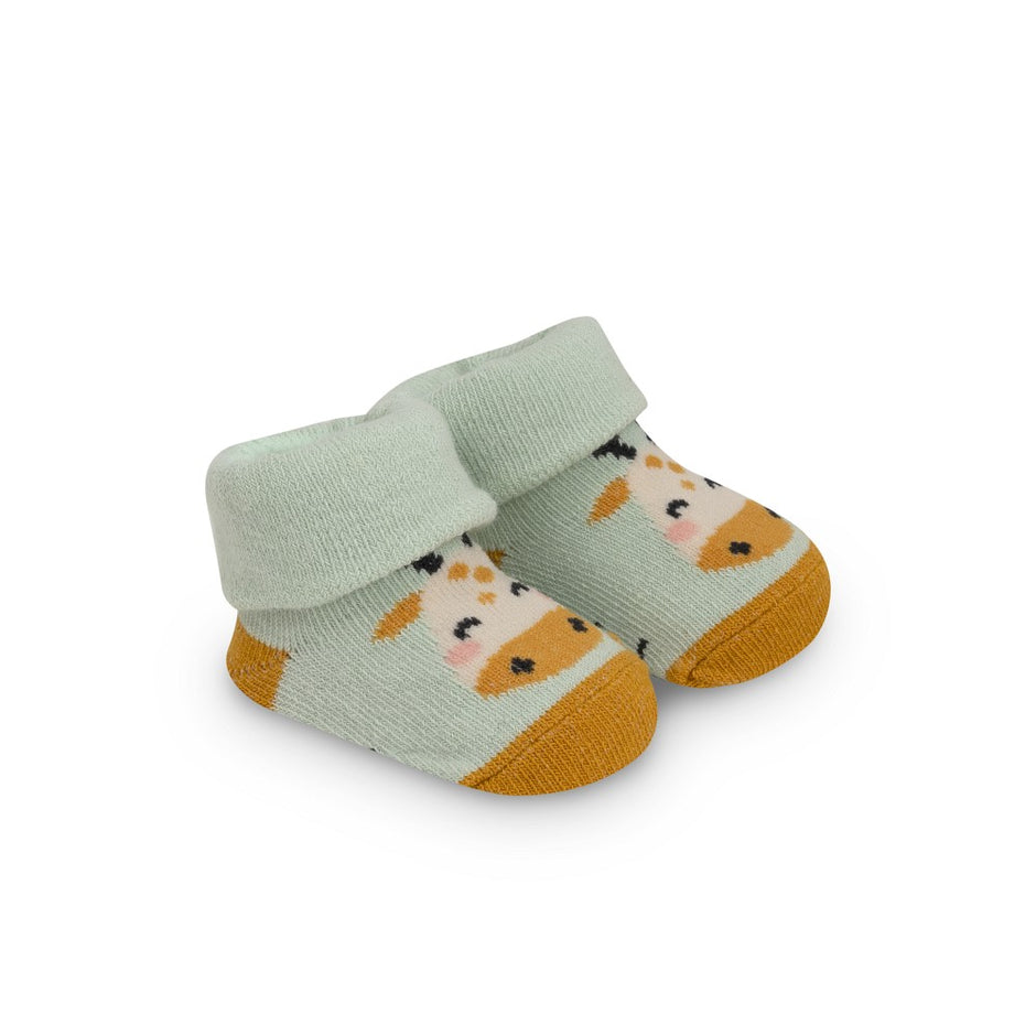 Weiche Babysocken für Neugeborene mit Tiermotiv aus Baumwolle – warme Erstlingssocken für Babys
