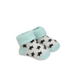 Baby Socken für Neugeborene in Türkis mit Sternmuster aus weicher Baumwolle
