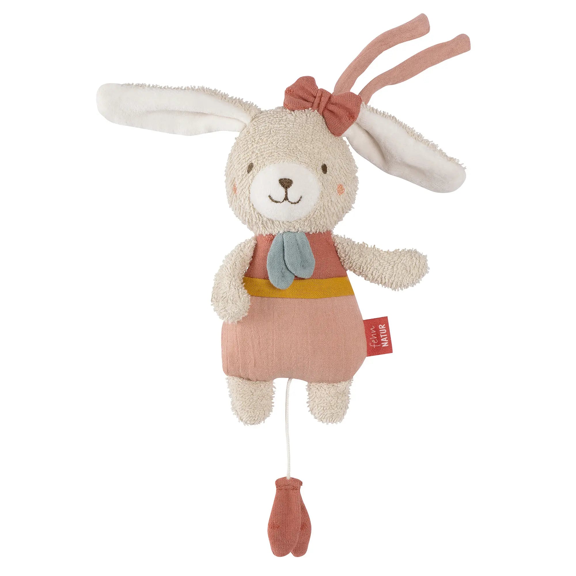 Baby Spieluhr Hase rosa – weiches Kuscheltier mit beruhigender Melodie für Babys