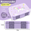 Bearfoot Kinder Brotdose Einhorn lila 650 ml – auslaufsichere und leichte Lunchbox für Kindergarten und Schule