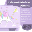 Bearfoot Kinder Brotdose Einhorn lila aus lebensmittelechtem BPA-freiem Material – Lunchbox für Kindergarten und Schule