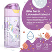 Bearfoot Kinder Trinkflasche Einhorn BPA-frei und lebensmittelecht – 450 ml Flasche für Kindergarten und Schule