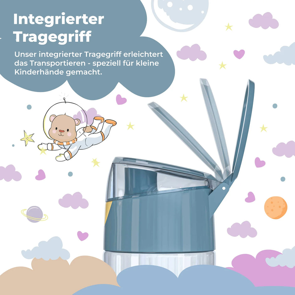 Bearfoot Kinder Trinkflasche mit integriertem Tragegriff – leicht zu transportieren für kleine Kinderhände
