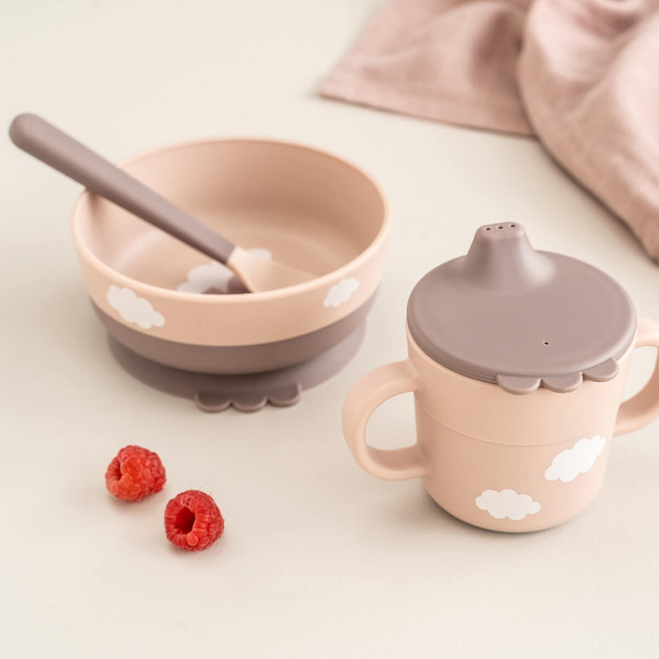 Foodie First Meal Geschirr - Set – Grün & Pink - Babylions