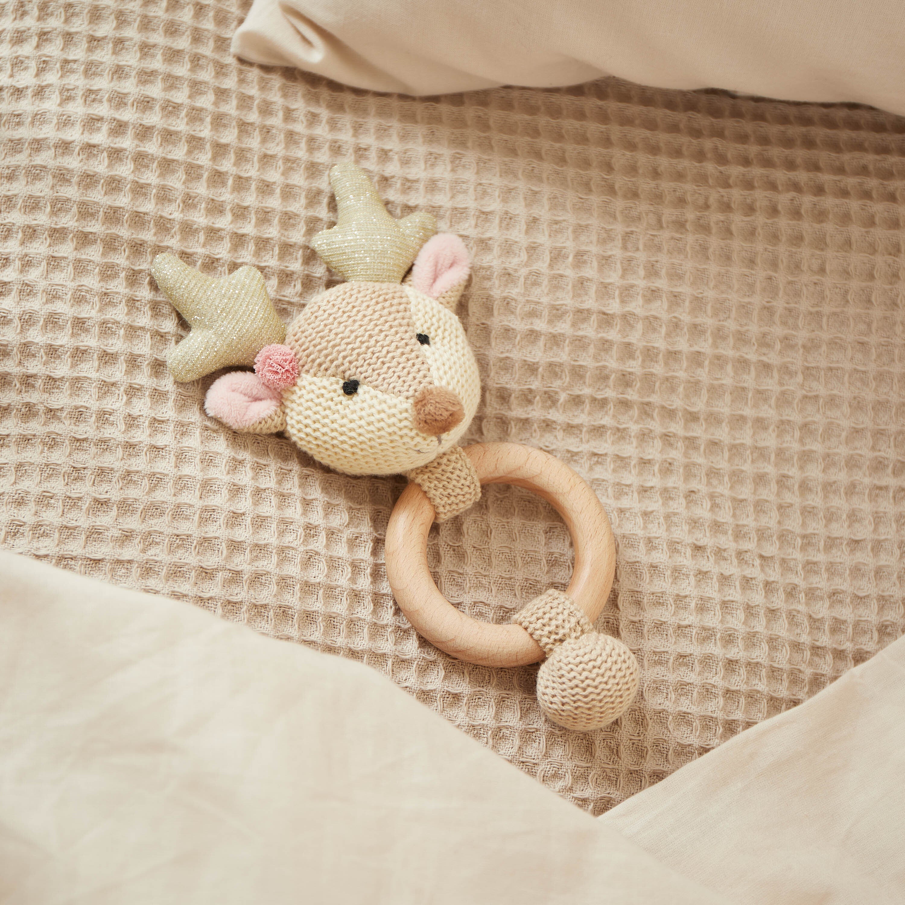 Greifspielzeug mit Rassel – Reh Lia oder Affe - Babylions