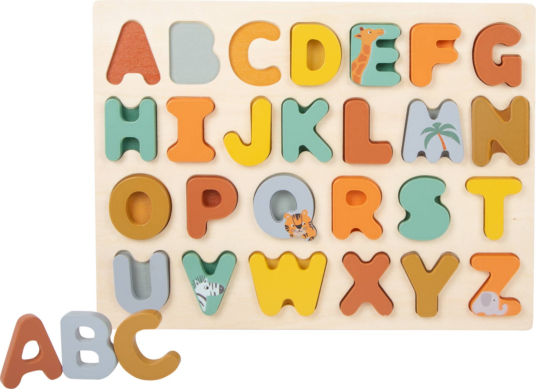 Holzspielzeug Buchstabenpuzzle Kinder A bis Z Lernspielzeug