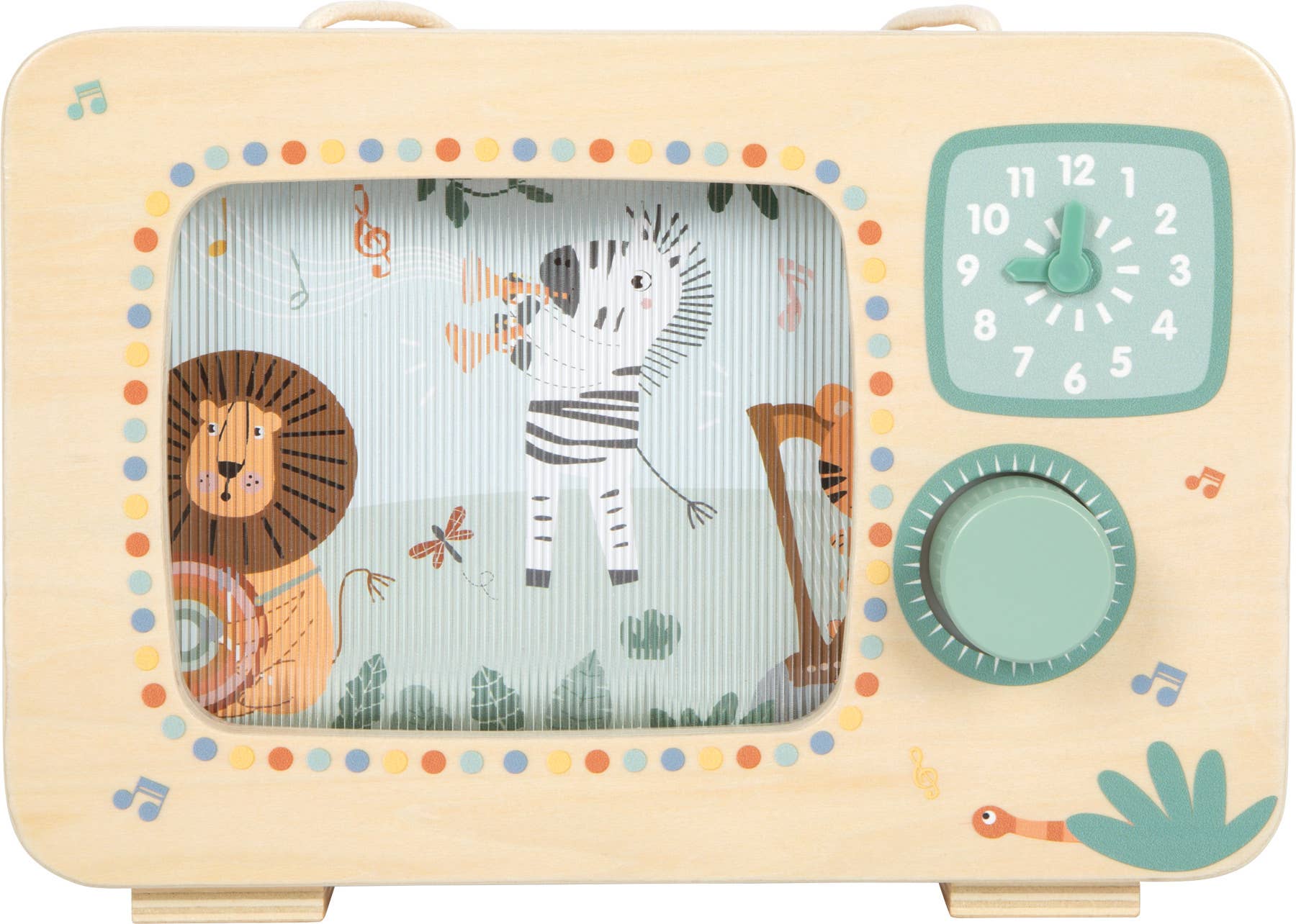 Holz Musikspielzeug Kinder Detailansicht mit Drehknopf