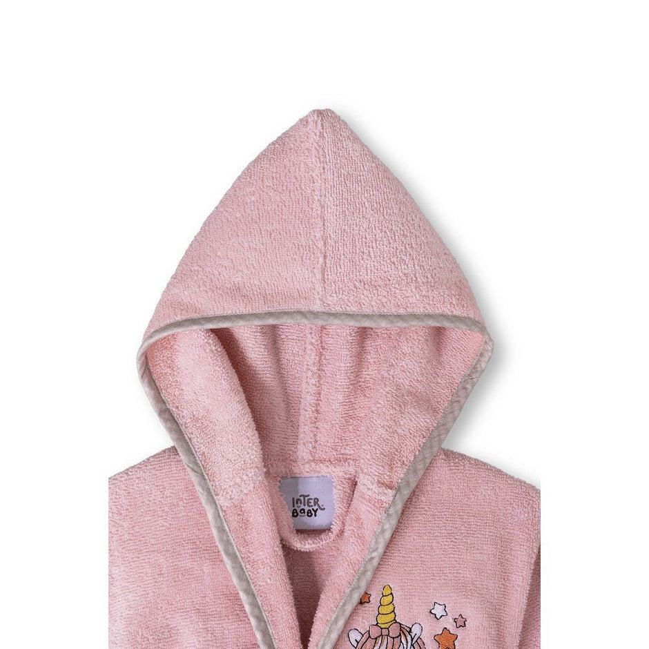 Kinder Bademantel mit Stickerei – 2–4 Jahre (Einhorn oder Panda) - Babylions