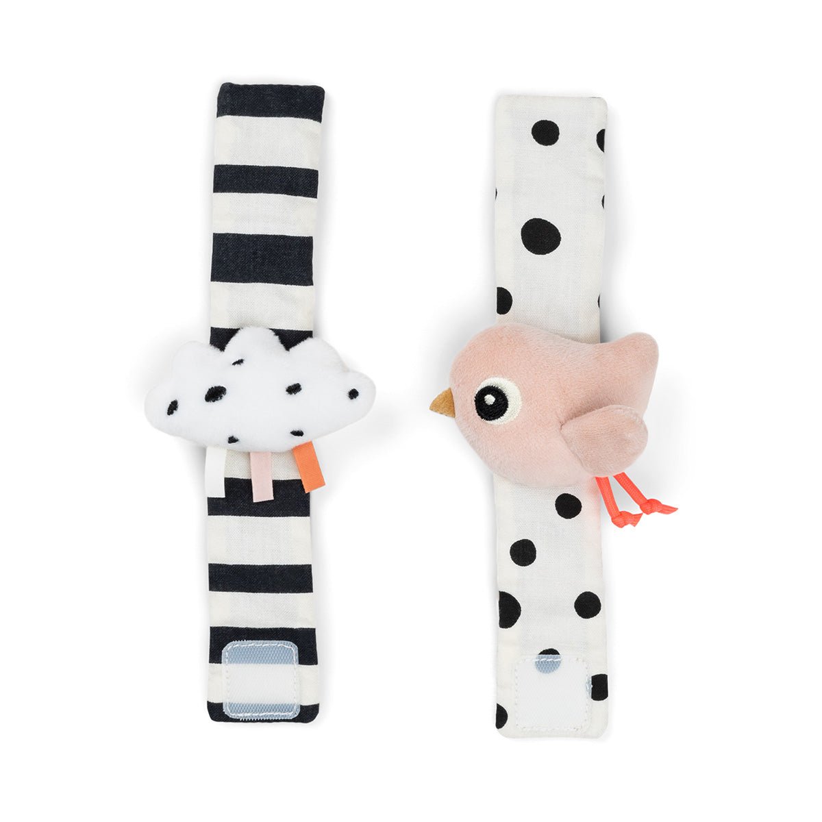 Rasselarmband für Babys – Weiches Handgelenkspielzeug – Rosa oder Blau - Babylions