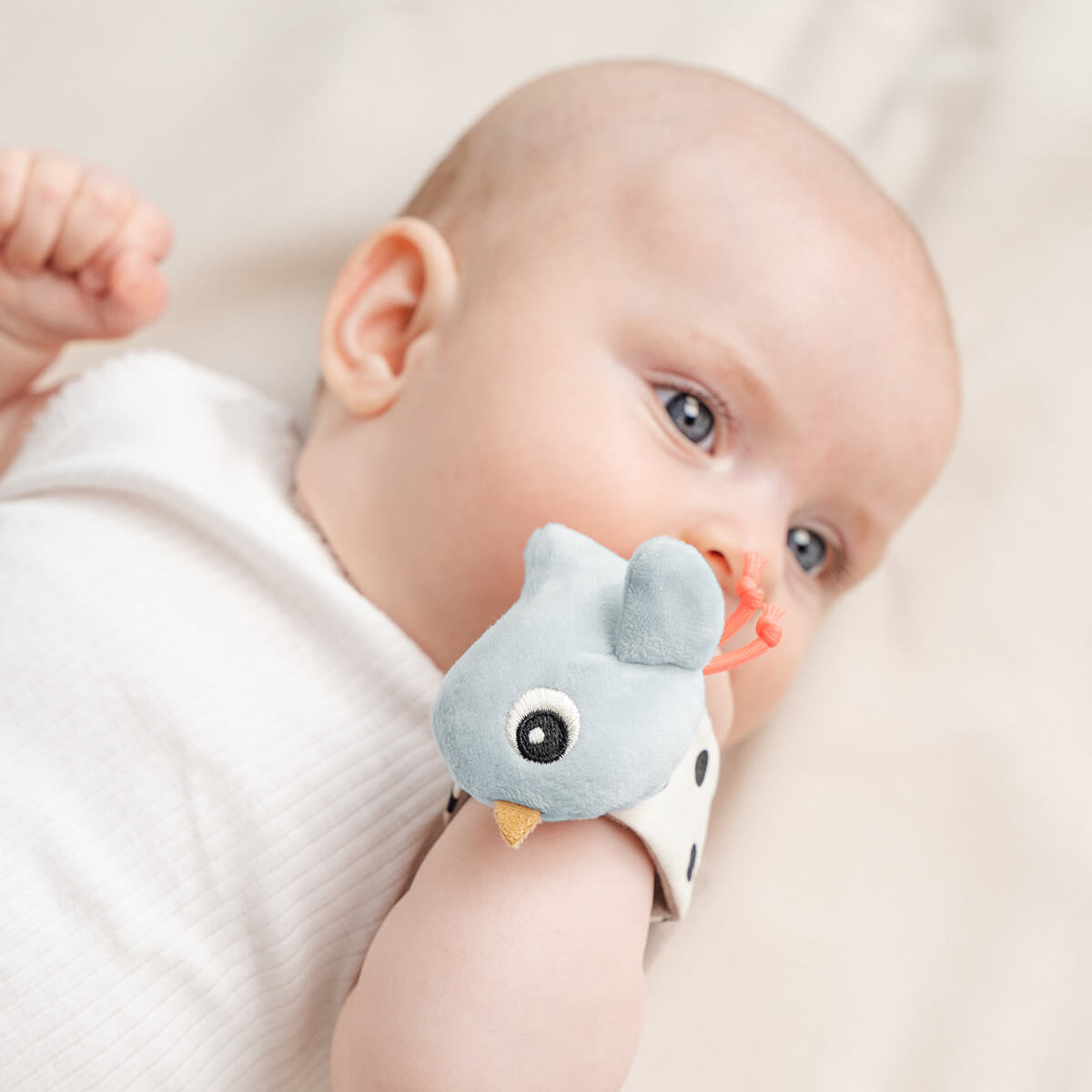 Rasselarmband für Babys – Weiches Handgelenkspielzeug – Rosa oder Blau - Babylions