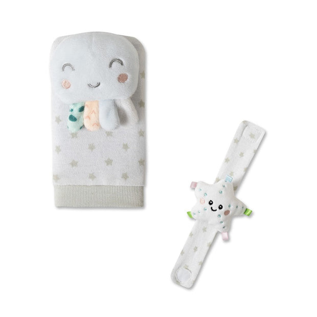 Rasselarmband Set für Babys – Löwe oder Krake - Babylions