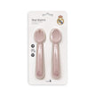 Real Madrid Baby Silikon Besteck Set mit Löffel und Gabel in Rosa in Originalverpackung, offiziell lizenziertes Produkt, BPA frei, für Babys ab 4 Monaten
