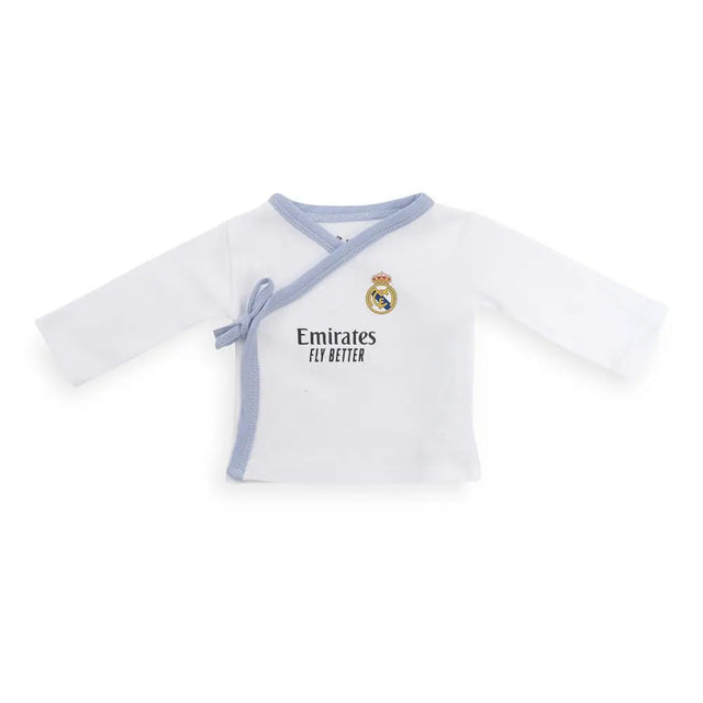 Baby Wickelshirt langarm blau Real Madrid Oberteil aus Erstausstattungs Set