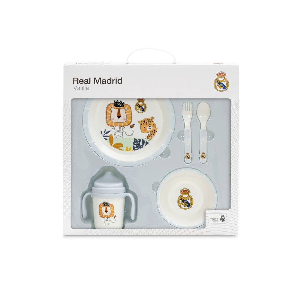 Real Madrid Baby Geschirrset 5 - teilig – Rosa oder Blau - Babylions