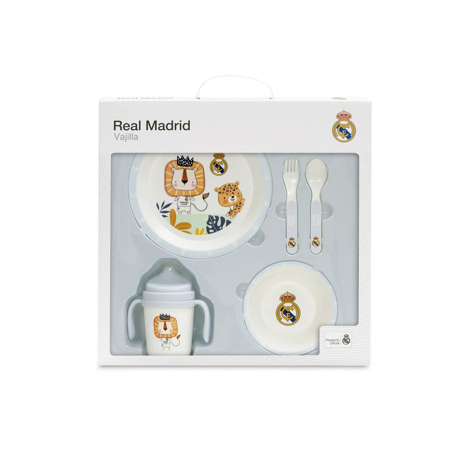 Real Madrid Baby Geschirrset 5 - teilig – Rosa oder Blau - Babylions