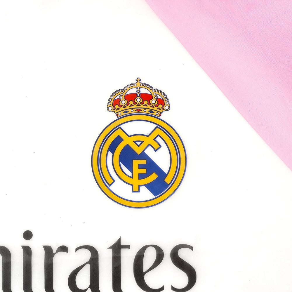Real Madrid Logo auf Baby Langarm-Lätzchen rosa – offizielles Lizenzprodukt für Babys