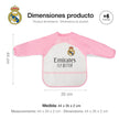 Real Madrid Baby Langarm-Lätzchen rosa – Maße 44 × 35 cm, wasserdichtes Ärmellätzchen ab 6 Monaten