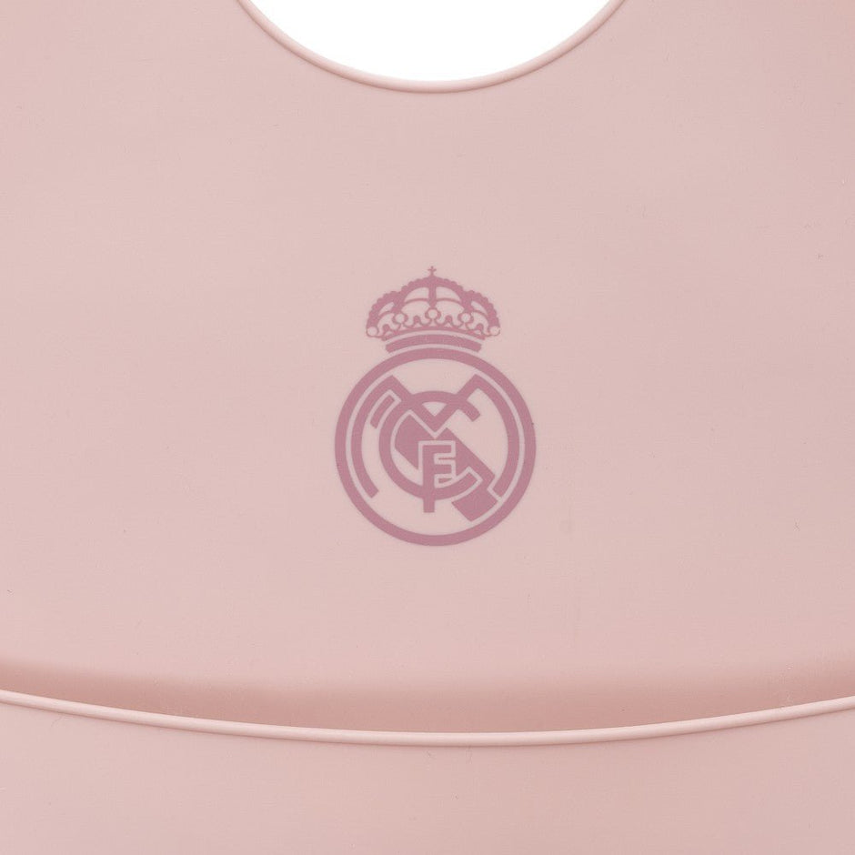 Real Madrid Baby Lätzchen aus Silikon – Rosa oder Blau, BPA - frei - Babylions