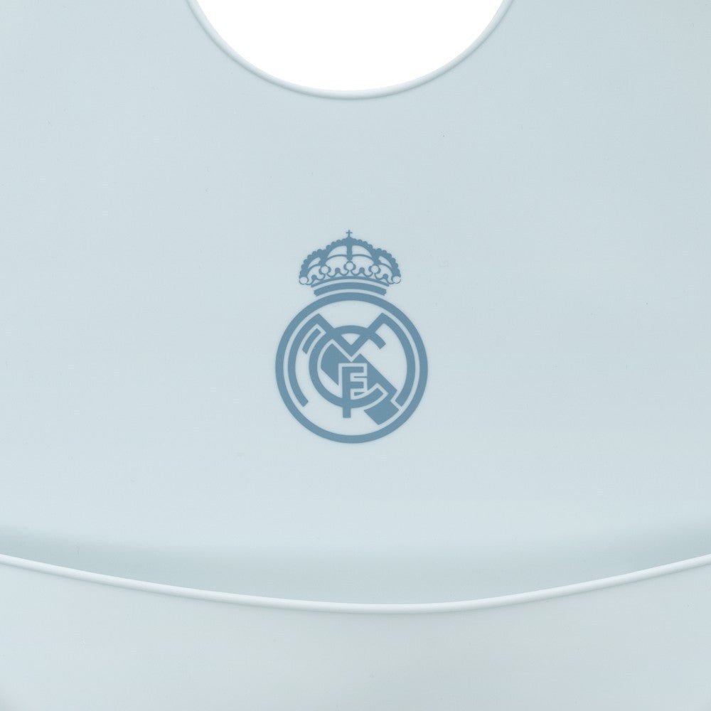 Real Madrid Baby Lätzchen aus Silikon – Rosa oder Blau, BPA - frei - Babylions