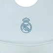 Real Madrid Logo auf Baby Silikon Lätzchen blau BPA frei Detail