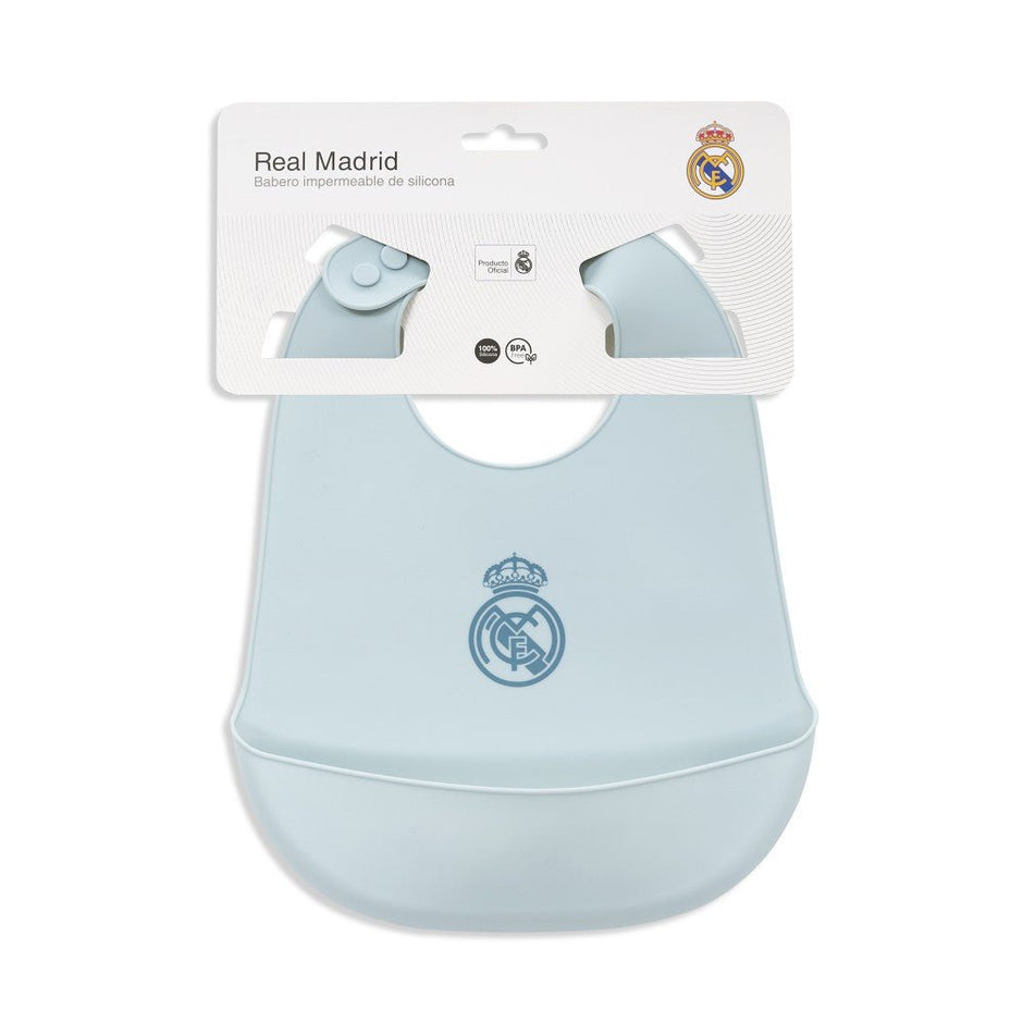 Real Madrid Baby Lätzchen aus Silikon – Rosa oder Blau, BPA - frei - Babylions