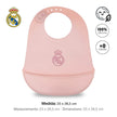 Rosa Silikon Baby-Lätzchen Real Madrid BPA-frei mit Auffangschale Maße 23 x 28,5 cm