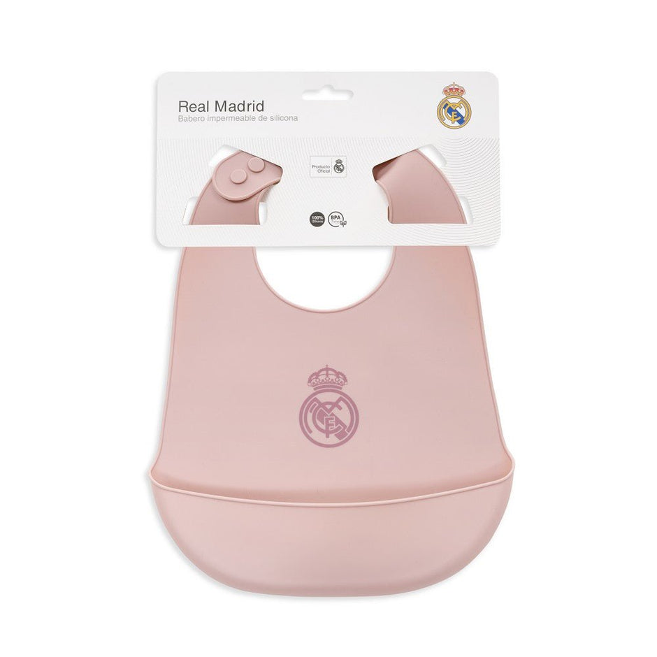 Real Madrid Baby Lätzchen aus Silikon – Rosa oder Blau, BPA - frei - Babylions