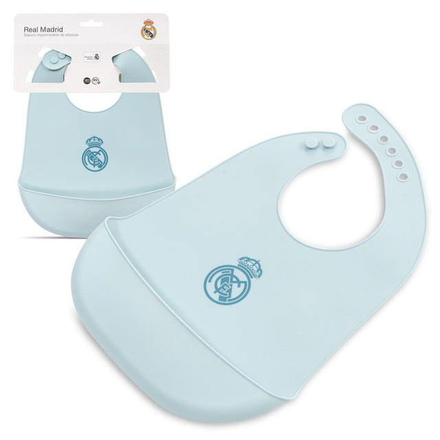 Real Madrid Baby Lätzchen aus Silikon – Rosa oder Blau, BPA - frei - Babylions