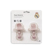 Baby Lernbesteck Silikon rosa Real Madrid Set in Verpackung BPA frei ab 4 Monate ergonomisches Löffel Gabel Set für Babys