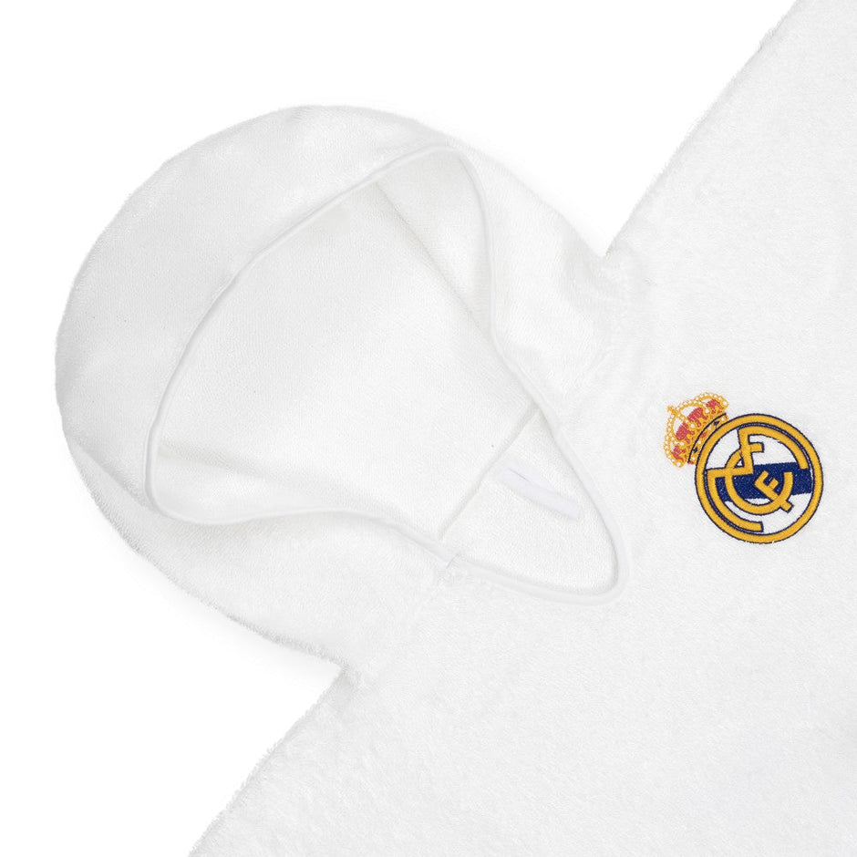 Real Madrid Poncho - Handtuch für Kinder – 100% Baumwolle, 60×75 cm - Babylions