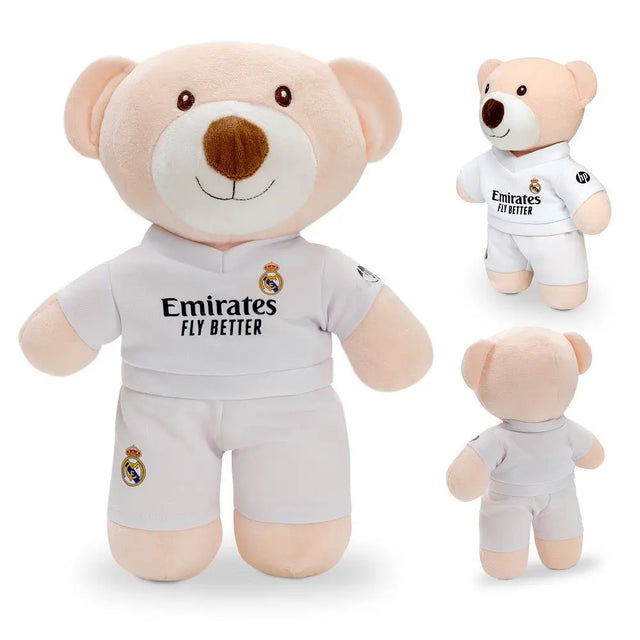 Real Madrid Teddybär mit Trikot – offizielles Fan Kuscheltier für Babys und Kinder