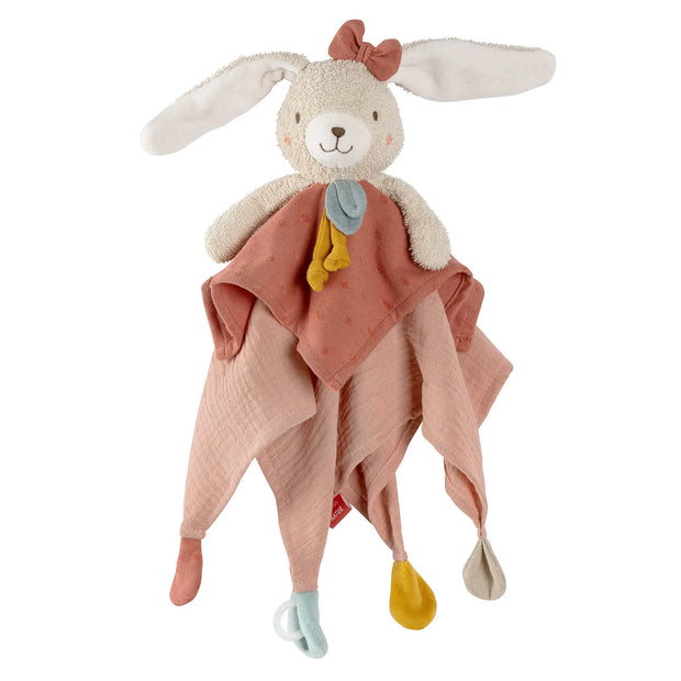 Baby Schmusetuch Hase rosa – kuscheliges Schnuffeltuch für Babys, weiches Einschlaf- und Beruhigungstuch
