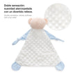 Schmusetuch Real Madrid Baby Rückseite mit Struktur weiches Kuscheltuch mit Noppen Oberfläche Detailansicht