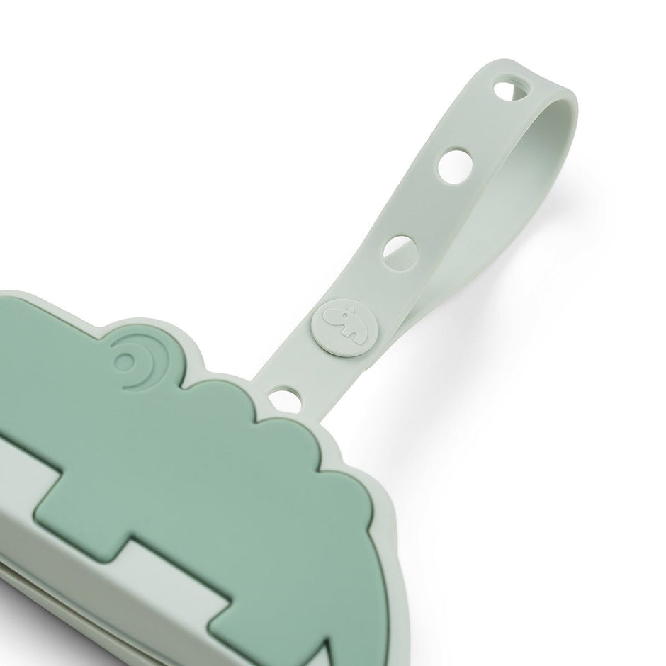 schnullertäschchen aus silikon - croco - grün - Babylions