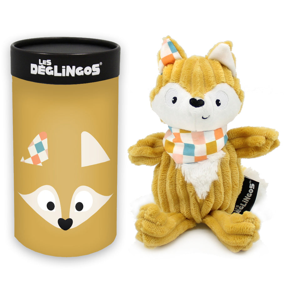 Fuchs Kuscheltier mit Spardose in Geschenkbox – weiches Plüschtier für Babys und Kinder, ideales Geschenk zur Geburt, Taufe oder Geburtstag