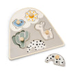 Steckpuzzle Baby Holz mit Tiermotiven Lernspielzeug mit Griffen für Kleinkinder