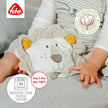 Baby Traubenkernkissen Löwe natur aus Bio-Baumwolle – Anwendung als Wärmekissen, Baby hält Kuschelkissen, Backofen geeignet
