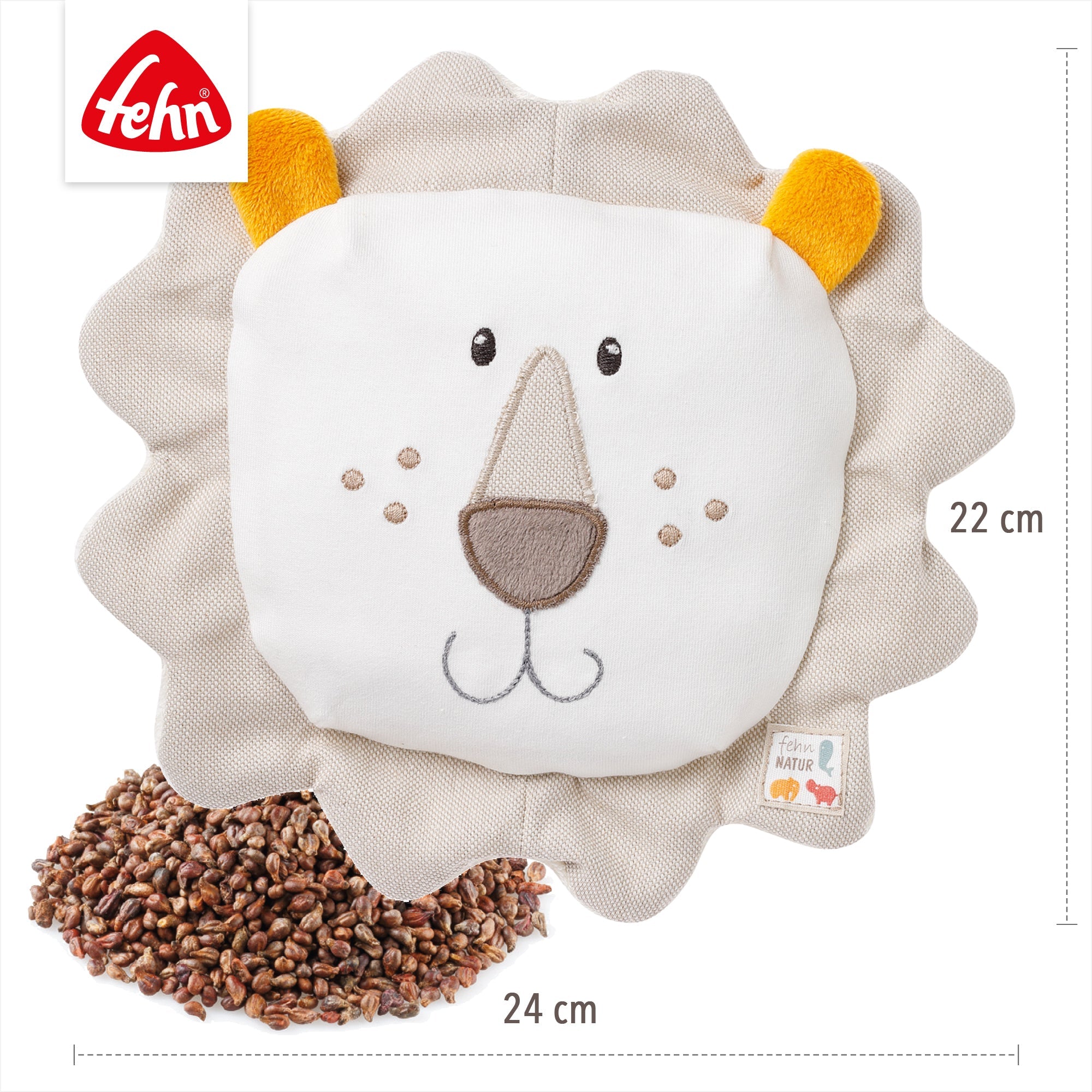 Traubenkernkissen Löwe NATUR - Babylions